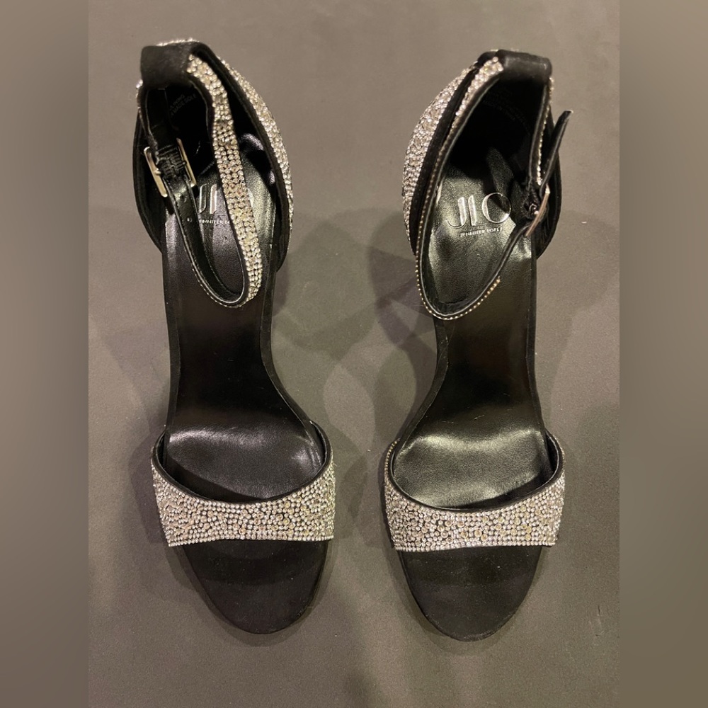 Preowned help rhinestone heels
